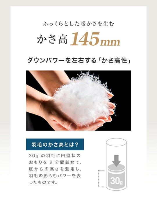 楽天市場】【最大2000円OFFクーポン】日本製 羽毛布団 ダブル 暖かい 