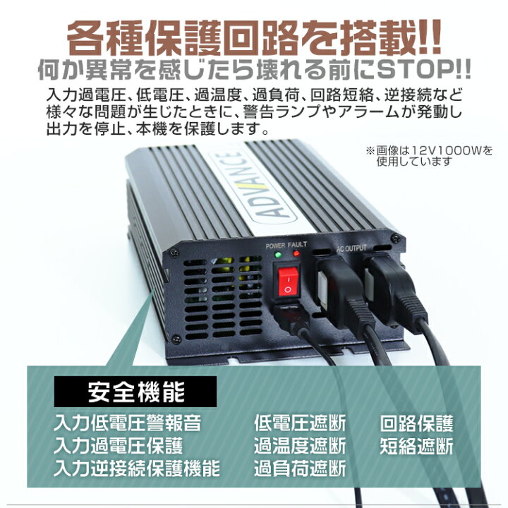AC/DCインバーター 24V 車中泊、その他、に活用