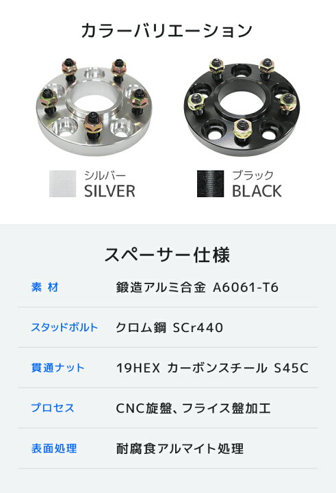 楽天市場】【クーポンで6%OFF】Durax ワイドトレッドスペーサー 60mm 