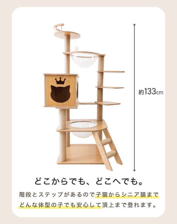楽天市場】【スーパーセール 店内最大70%OFF!】キャットタワー 木製