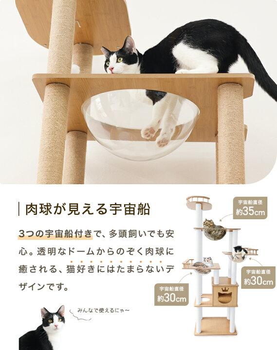 楽天市場】【クーポンで最大20%OFF】キャットタワー 木製 据え置き 
