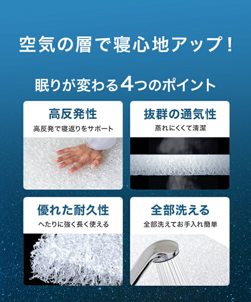 マットレス高反発マットレスシングルセミダブルダブルメッシュ通気性洗える高反発敷布団敷き布団マット硬め軽量リバーシブルエアーメッシュマットレスマットレストッパートッパーベッドマットマットレスパッド送料無料