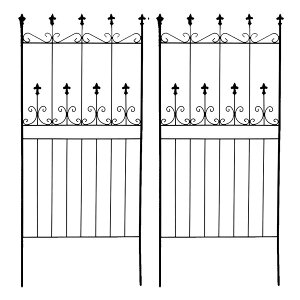アイアンフェンス ロータイプ オールドシャトーフェンス150 幅71.5×高さ156cm 2枚組 スチール製 OC002L-2P