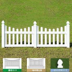 �t�F���X �z���C�g �o�C�i���t�F���X ���� PVC ��200cm ����120+�i60�jcm ��{�Z�b�g �����p ���[�e�b�h�X���J�b�v�h�s�P�b�g GS�L���b�v RSC1200G-GE