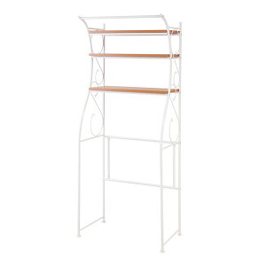 ランドリーラック 棚3段 洗濯機ラック 幅76cm ホワイト 日本製 NJ-0534