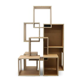 ラージ セブンルームズ キャットタワー ペットインテリア 猫グッズ Paper New Standard 強化段ボール KM-AW-019-02