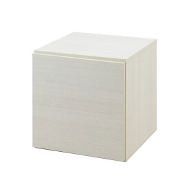 ユニットボックス キューブBOX 扉 ホワイトウォッシュ木目 幅39cm 収納家具 組み合わせ FY-0183-NS