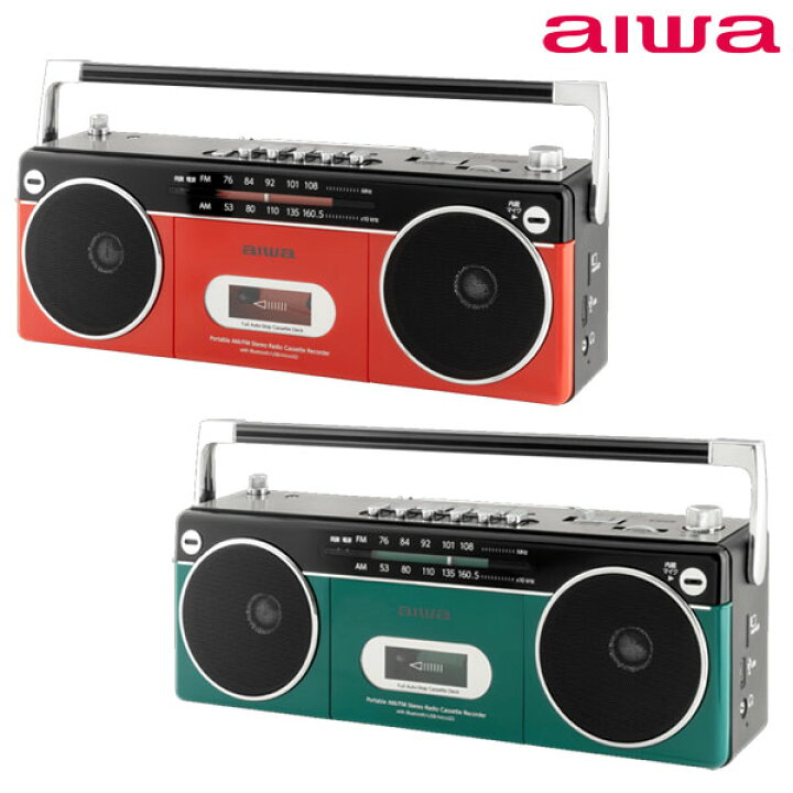 とうしょう　ステレオ型ラジカセ aiwa ［ワイドFM対応 /Bluetooth対応 ］ レッド　GAA4-RCP0002-RD ステレオ型ラジカセ aiwa アイワ レッド GAA4-RCP0002-RD 