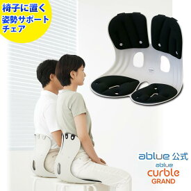 【 ablue 公式 カーブルチェアグランド 黒】 姿勢サポートチェア カーブルチェア 骨盤矯正 椅子に置く 骨盤矯正 姿勢が良くなる 腰が痛くならない 姿勢改善 姿勢矯正 背筋が伸びる 腰が楽に 軽量 背すじ カーブルチェア グランド ブラック