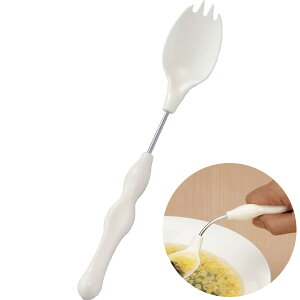 【斉藤工業】かるまげ35 スプーン・フォーク兼用大 / PP35-3【定番在庫】即日・翌日配送可【介護用品】自助食器/リハビリ/使いやすい/握力低下/手指・関節等に運動障害ある方/変形可能【通