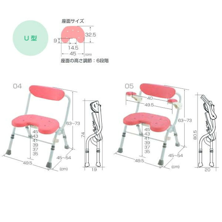 楽天市場】【リッチェル】折りたたみシャワーチェア U型（レギュラー 