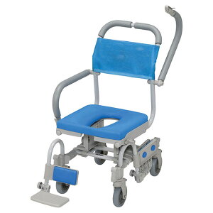 【ウチヱ】シャワーラク4輪自在V O型シート / SWR150 ※送料実費【メーカー直送】※返品・交換不可※代引不可※【介護用品】お風呂/シャワーキャリー/入浴用車イス/椅子【通販】