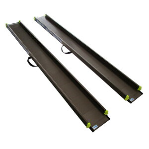 【アイシン軽金属】軽々スロープ(2本1組) 145cm / SS145【メーカー直送】※返品・交換不可※代引不可※【介護用品】車いす用/スロープ/段差解消/頑丈/軽量/持ち運び楽々/幅広/コンパクト/転