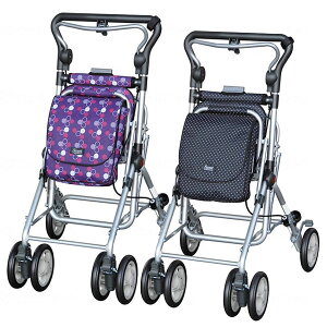 【須恵廣工業】スイートレイ (ブラック・パープル) / No.681【メーカー直送】※返品・交換不可※代引不可※【介護用品】高齢者/シルバーカー/キャリー/歩行補助/カート/コンパクト/シンプ