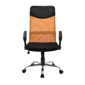 2個セール【オレンジ】オフィスチェア メッシュ+PU ハイバック　大人気勉強椅子 パソコンチェア デスクチェア PCチェア 学習椅子 事務椅子 疲れにくい