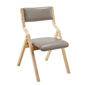オフィスチェア グレー ダイニングチェア PU 木製 椅子 折り畳み椅子 完成品 介護チェア イス 折りたたみチェア カバー洗える 折りたたみ 椅子 おしゃれ