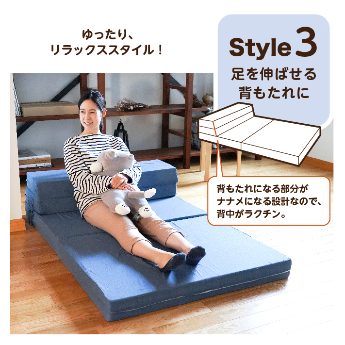 楽天市場】ソファベッド シングル 折りたたみ 日本製 4way 厚さ10