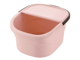 リッチェル ハユール フットバスバケツ 1個 色:アイボリー/ピンク 介護 足湯 足洗い 入浴介助