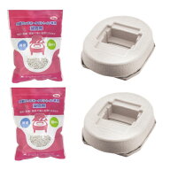 【まとめ買い】アロン化成 安寿 自動ラップ ポータブルトイレ用消耗品【凝固剤・フィルムカセット各2個セ…