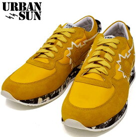 URBAN SUN アーバンサン スニーカー メンズ 約 26-26.5cm ANDRE 62 アンドレ ランニング モデル ローカット イエロー 黄色 アーバンサンスニーカー 人気 ブランド メンズスニーカー おしゃれ おすすめ お洒落 スニーカーメンズ 男性 男性用