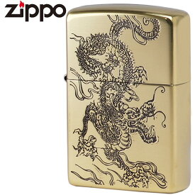 ZIPPO ジッポ ライター ドラゴン 龍 和柄 青海波 2BS-WDR2 ゴールド 竜 人気 ブランド ジッポーライター ZIPPOライター ジッポライター おしゃれ かっこいい おすすめ レディース メンズ 男性 女性 父 母 誕生日 ギフト プレゼント