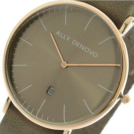 アリーデノヴォ 腕時計 レディース ALLY DENOVO 40mm AM5015-3 HERITAGE グレーカーキ 人気 ブランド アリーデノヴォ腕時計 アリーデノヴォ時計 おしゃれ 可愛い アリー デノヴォ 時計 女性 ギフト プレゼント