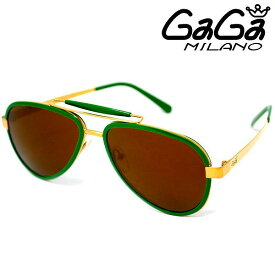 GaGa MILANO ガガミラノ サングラス メンズ レディース LU54ACGRGO0-GREEN-FL ミラーレンズ 人気 ブランド ガガミラノサングラス おしゃれ お洒落 カジュアル 10代 20代 30代 40代 男性 女性 ギフト プレゼント