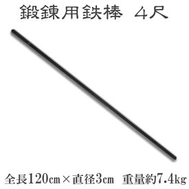 鍛錬用鉄棒 4尺 ZB-120【筋トレ 体幹 武道 トレーニング ダンベル バーベル 全身運動 ダイエット】