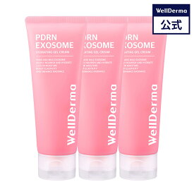 【WELLDERMA公式】【3個セット】PDRN エクソソーム ハイドロ ゲルクリーム 100ml PDRN エクソソーム 鎮静 ナイアシンアミド マデカソサイド ヒアルロン酸 保湿 ツヤ肌 潤い 韓国コスメ ウェルダーマ wellderma