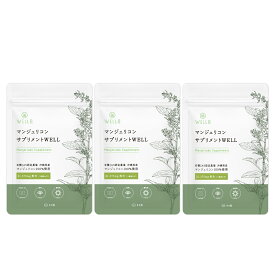 【3袋セット】マンジェリコンサプリメント WELL 90粒入り 沖縄県産 有機JAS認定農場 無農薬 マンジェリコン Manjericao エイジングケア 糖化ケア WELL8 ウェルエイト AGEs 国産品質 GMP認定