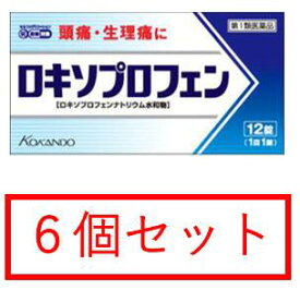 【第1類医薬品】【あす楽】ロキソプロフェン錠「クニヒロ」12錠 【6個セット】 ロキソニンのジェネリック【※薬剤師からのメールを確認後【承諾】ボタンを押してください。承諾確認後の発送となります】