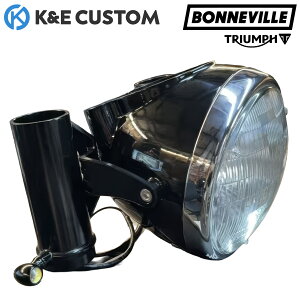 K&E CUSTOM �N���V�b�N�X�^�C�� �w�b�h���C�g���[�^�[��̉��L�b�g METER-INTEGRATED HEADLIGHT KIT for Ttriumph Bonneville Bobber/Speedmaster