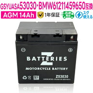 バイクバッテリー BMW専用 GSユアサ 53030・BMW純正 61211459650互換 ZBATTERIES（Zバッテリー）Z53030 …