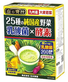日本薬健　25種の純国産野菜　乳酸菌×酵素　(3.5g×30パック)　大麦若葉　青汁　※軽減税率対象商品