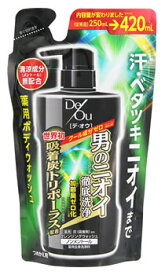 ロート製薬 デ・オウ DeOu デオウ 薬用クレンジングウォッシュ ノンメントール つめかえ用 (420mL) 詰め替え用 男性用 ボディーソープ　【医薬部外品】