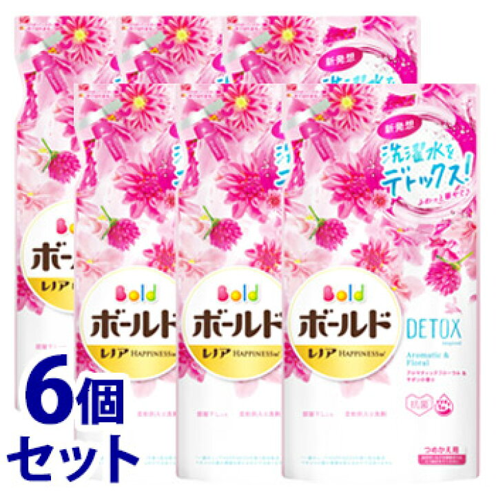 楽天市場 セット販売 P G ボールド ジェル アロマティックフローラル サボンの香り つめかえ用 600g 6個セット 詰め替え用 柔軟剤入り洗剤 P G ドラッグストアウェルネス