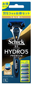 シック ハイドロ5 プレミアム つるり肌へ コンボパック (本体+刃5個) 5枚刃 カミソリ 髭剃り Schick