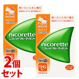 【第(2)類医薬品】《セット販売》　ニコレット フルーティミント (96個)×2個セット 禁煙補助剤 ニコチンガム製剤　【セルフメディケーション税制対象商品】