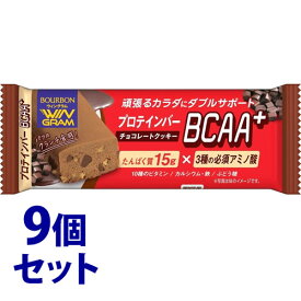 《セット販売》　ブルボン プロテインバー BCAA＋ チョコレートクッキー (40g)×9個セット ウイングラム WIN GRAM　※軽減税率対象商品