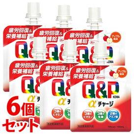 《セット販売》　興和 キューピーコーワαチャージ アップル風味 (100mL)×6個セット キューピーコーワ 疲労回復 栄養補給　【指定医薬部外品】