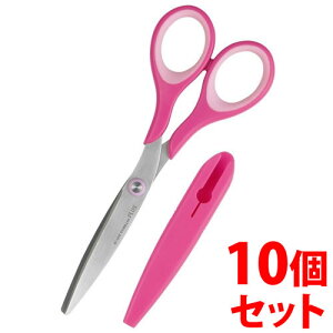 《セット販売》 プラス フィットカットスリム ポップピンク SC-160S (1個)×10個セット はさみ PLUS