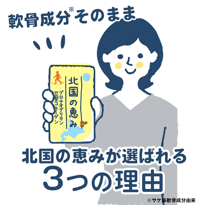 楽天市場】【累計200万袋突破】北国の恵み （約3ヶ月分） プロテオグリカン 2型コラーゲン ヒアルロン酸 配合 サプリ サプリメント グルコサミン  コンドロイチン と好相性 鮭鼻 軟骨成分 配合 ふしぶしの違和感が気になる方に 鮭軟骨 サケ軟骨 : ウェルヴィーナス楽天市場店