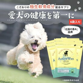 犬 関節 サプリメント アクティブワン 45粒×6袋 無添加 自然由来 犬用 関節 骨 乳酸菌 2型コラーゲン プロテオグリカン モリンガ 国内製造 グルコサミン コンドロイチン 新軟骨成分 低カロリー おやつ 関節 免疫 健康 フード 老犬 高齢 高齢犬 シニア犬