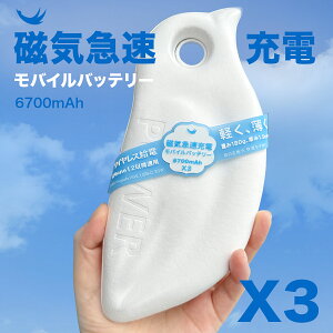 POWER X3 6700mAh MagSafe }Olbg CXoCobe[ PD}[d gя[d ^ 2䓯[d pXX[@\ CXo(15W) TYPE-C|[go(20w) X^ht PSEZpK