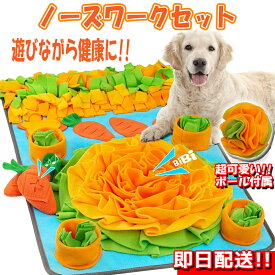 ノーズワークマット サークルタイプ ノーズワーク マット 知育玩具 知育おもちゃ 犬 知育 早食い 犬おもちゃ 犬のおもちゃ オモチャ イヌ ペット用 早食い防止 おやつボール ゲーム 人参 にんじん 畑 人参畑 にんじん畑 洗える