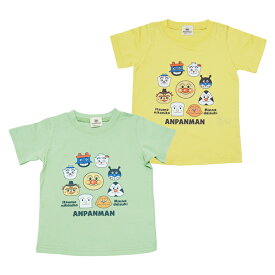 【本体綿100％】2024年 夏物 アンパンマン 天竺 男の子集合 半袖Tシャツ Anpanman