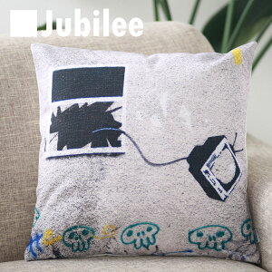 �y�o���N�V�[ Banksy �N�b�V�����J�o�[�z Cushion Cover �k���f�U�C�� 45×45cm ���l�� �V�R�̖��ŏo�����n���h���C�h TV�t���C���O �v���[���g �M�t�g �V���� �V�� ���z���j�� �V�z �q�� �� ������ 