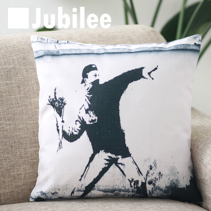 楽天市場】【バンクシー Banksy クッションカバー】 Cushion Cover 