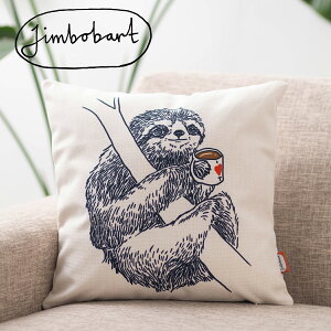 �Z�[�� Jimbobart �W���{�o�[�g �N�b�V�����J�o�[ �i�}�P���m Sloth �p�� �f�U�C�� 45×45cm �A�j�}�� ���l�� �V�R�̖��ŏo�����n���h���C�h ���� �C�M���X �v���[���g �M�t�g �V���� �V�� ���z���j