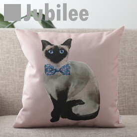 クッションカバー CAT ネコ ペットデザイン 45×45cm リネン 天然の麻を含んだハンドメイド プレゼント ギフト レトロスタイル 新生活 新居 引越し祝い 新築 子供 家 おうち おしゃれ
